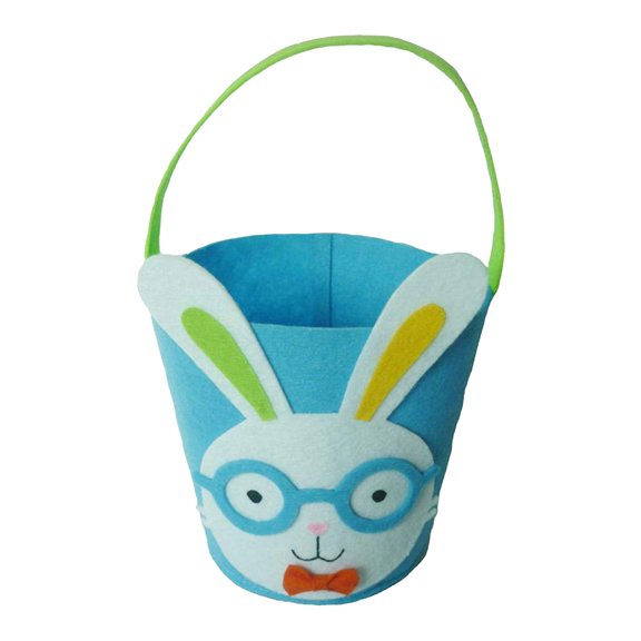 HuiXinOu Easter Candy Bags Set of 1 Cloth Gift Baskets with Handles for Kids Party Favors Egg Hunt Treats Home Decor