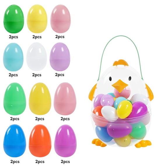 HuiXinOu Easter Chick Open Egg Set, Fillable Egg-Shaped Candy Box and Gift Box, Cute Chick Design, Perfect for Easter Gift Giving, Candy Storage and Holiday Decor