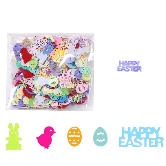 HuiXinOu Easter Confetti Set, Chicken Shape Glitter Foil Table Scatters for DIY Party Decorations, Spring Holiday Celebration