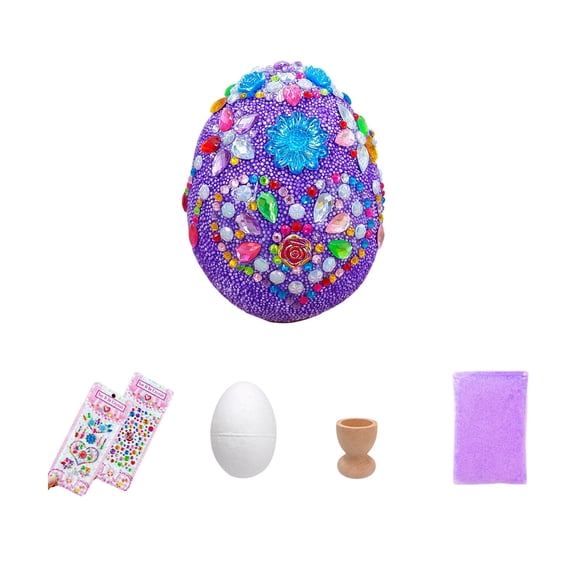 HuiXinOu Easter DIY Painted Eggs Craft Kit Gift Basket Fillers for Kids Activity Home Party Decor