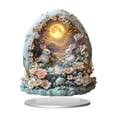 thumbnail image 1 of HuiXinOu Easter Decorations Acrylic Ornaments Set with Rabbit and Easter Egg Patterns, 2D Flat Hanging Decor, Cute Desktop Bunny Figurines for Spring Holiday Home Party Tabletop Decorations, 1 of 6
