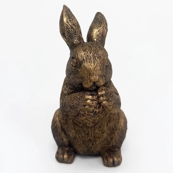 HuiXinOu Easter Desktop Bunny Ornament Resin Figurine Tabletop Decoration for Home Office Desk Easter Holiday Party Display