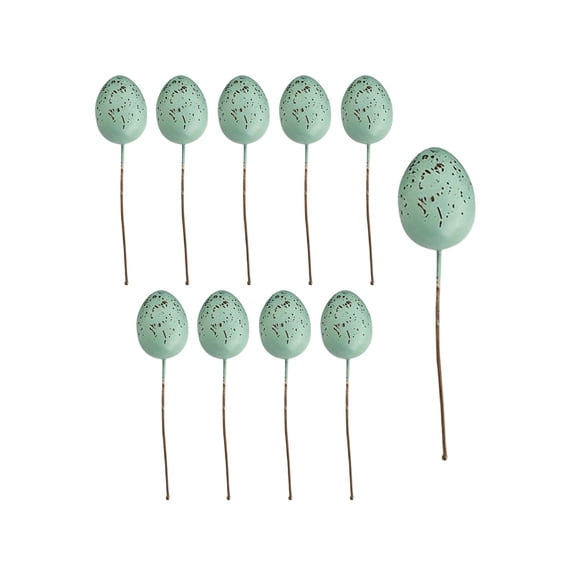 HuiXinOu Easter Egg Cake Toppers 10 Pack, DIY Sprig Cake Insert Accessories, Perfect for Cake Decoration, Flower Vase Accents and Easter Party Decor
