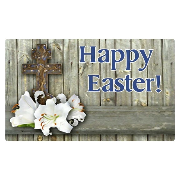 HuiXinOu Easter Floor Mat 15.7x23.6in, Cute Rabbit Holiday Bathroom Kitchen Rug, Non-Slip Backing, Easy Clean Polyester Doormat for Indoor, Spring Party, Home Decoration