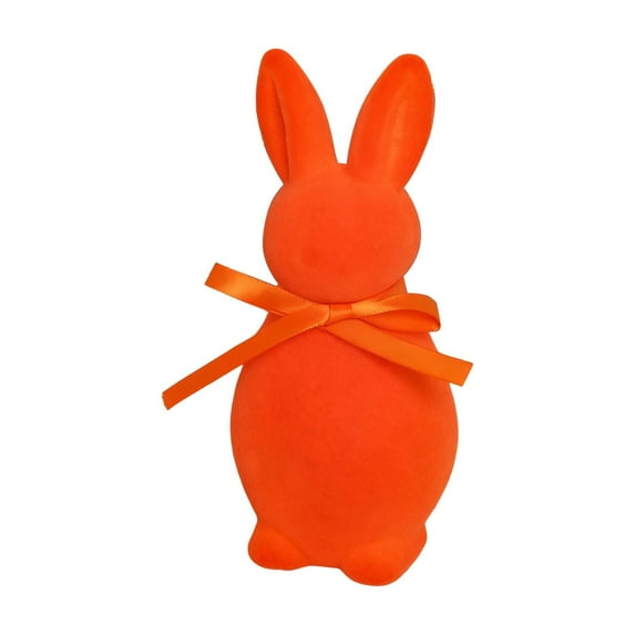 HuiXinOu Easter Foam Flocked Bunny Tabletop Decorations Colorful Bunny Decor for Living Room for Spring Home Office Table Decor Easter Indoor Decoration Centerpiece(10g), Orange