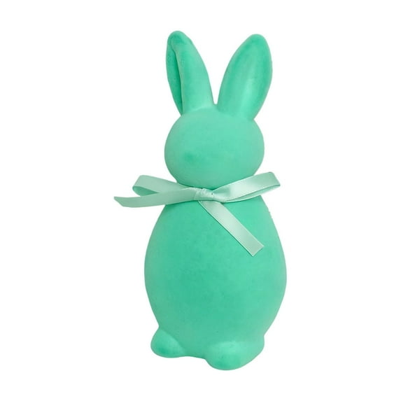 HuiXinOu Easter Foam Flocked Bunny Tabletop Decorations Colorful Bunny Decor for Living Room for Spring Home Office Table Decor Easter Indoor Decoration Centerpiece(10g), Green