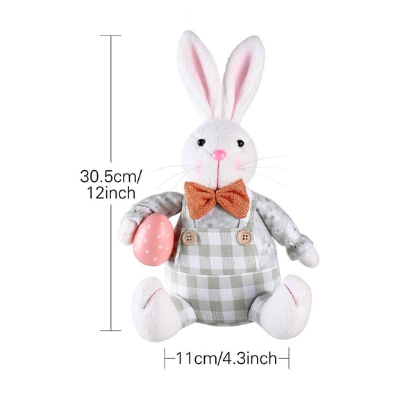 HuiXinOu Easter Gnome Doll, Holding Radish Sitting Figurine, Home Party Tabletop Decoration, Bunny Themed Ornament, 1 Piece