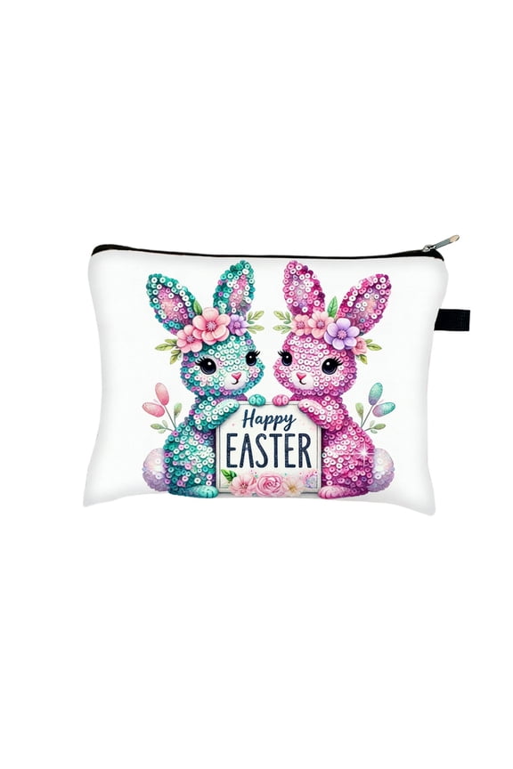 Easter Multi-functional Storage Bag Portable Travel Toiletry Bag Cosmetic Organizer with Anti-slip Chain for Outdoor Camping