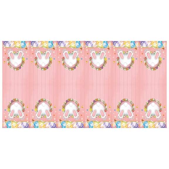 HuiXinOu Easter Party Tablecloth 54x108 Inches, Holiday Background & Table Cover for Spring Celebrations, Water Resistant Decor for Dining & Event Tables