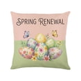 thumbnail image 1 of HuiXinOu Easter Pillow Cover Spring Floral Rabbit Decorative for Home Decoration Sofa Cushion Cover Rabbits Egg Pillow Cover for Home Decoration Outdoor,Easter Gifts Easter Toys, A, 1 of 6
