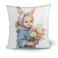 thumbnail image 1 of HuiXinOu Easter Pillowcase 17x17in Holiday Themed Decorative Cover with Drawings Gift for Kids Children Bedroom Decor, 1 of 5