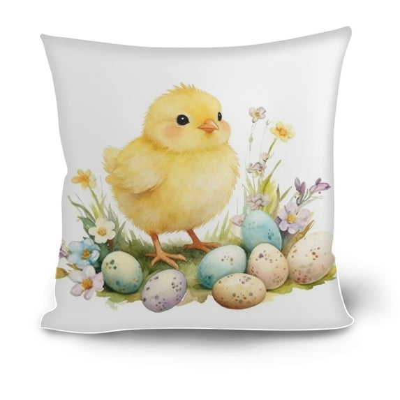 HuiXinOu Easter Pillowcase 17x17in Holiday Themed Decorative Cover with Drawings Gift for Kids Children Bedroom Decor