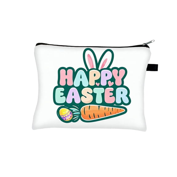 HuiXinOu Easter Storage Bag Portable Travel Toiletry Organizer With Tassel Zipper Closure Water Resistant Cosmetic Pouch For Makeup Brushes Skincare Holiday Outdoor Camping