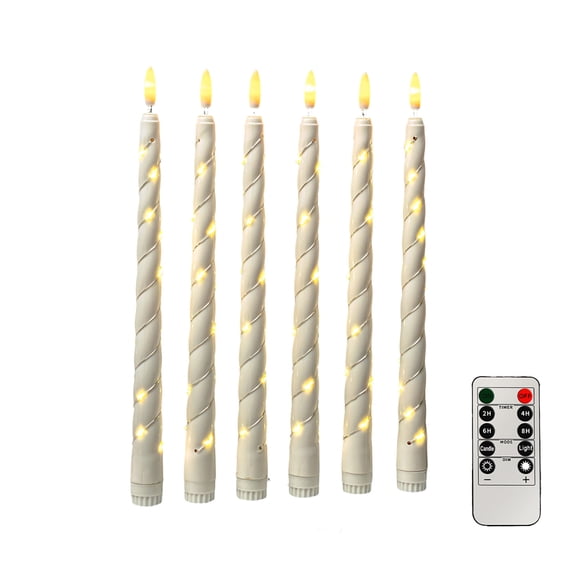 HuiXinOu Easter String Lights 6 Pack LED Electronic Flameless Candles Battery Operated Indoor Outdoor Decor for Party Wedding Home