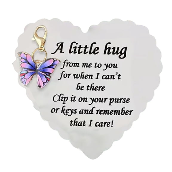 HuiXinOu Elegant Butterfly Pendant Greeting Card, Warm Message Card Suitable For Women, Gift Card For Lady For Birthday Anniversary Or Thank You