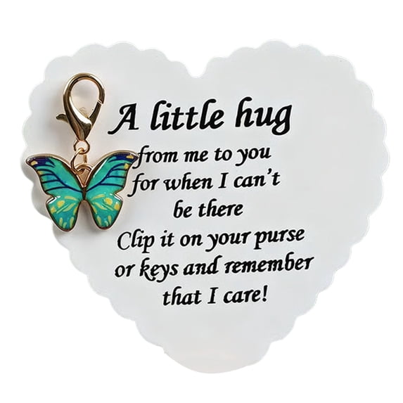 HuiXinOu Elegant Butterfly Pendant Greeting Card, Warm Message Card Suitable For Women, Gift Card For Lady For Birthday Anniversary Or Thank You