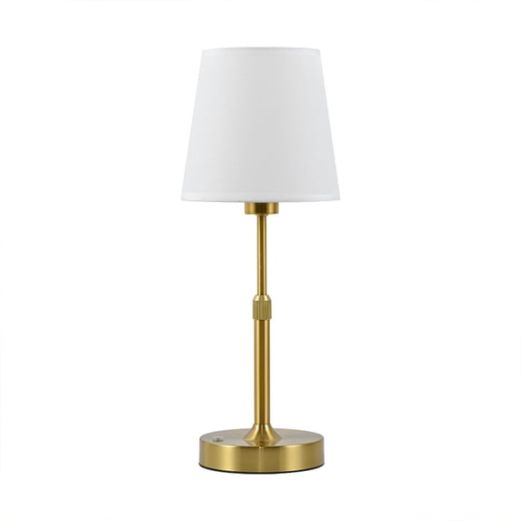 HuiXinOu Fabric Metal Desk Lamp, Adjustable Brightness & Telescopic Arm, Eye-Caring Study Lamp for Bedroom Office, Dimmable