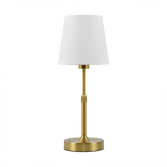 HuiXinOu Fabric Metal Desk Lamp, Adjustable Brightness & Telescopic Arm, Eye-Caring Study Lamp for Bedroom Office, Dimmable