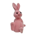 thumbnail image 1 of Elainilye Flocked Easter Bunny Plush Finish Tabletop Decor for Spring Home Office Mantle Easter Party Celebration Ornament, 1 of 6