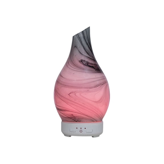 HuiXinOu Glass Rotating Core Aromatherapy Humidifier, Cool Mist Diffuser, Colorful LED Lights, Suitable for Home, Bedroom, Office, Yoga and SPA Decor, Perfect Gift for Relaxation