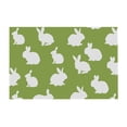 thumbnail image 1 of HuiXinOu Green Easter Placemats Set of 4, 12x18 Inch Spring Table Mats Heat Resistant & Washable, Bunny Themed Kitchen Dining Decor for Easter Party & Brunch, 1 of 5