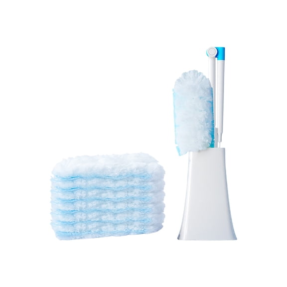 HuiXinOu Heavy Duty Disposable Duster 8 Piece Set With Extendable Handle For Furniture Blinds Ceiling Fans Home Office Dusting Cleaning Supplies