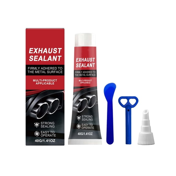 HuiXinOu High Temperature Resistant Bonding Filler Glue Special Sealant for Automotive Exhaust Pipes and Boilers Durable Repair Glue 1.4 oz Complete Set