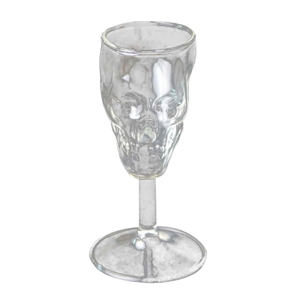 HuiXinOu Mini Crystal Skull Goblet, Glass Red Wine Whisky Coffee Cup, Novelty Drinkware for Home Bar Party, Decorative Beverage Glass for Casual & Festive Drink Serving