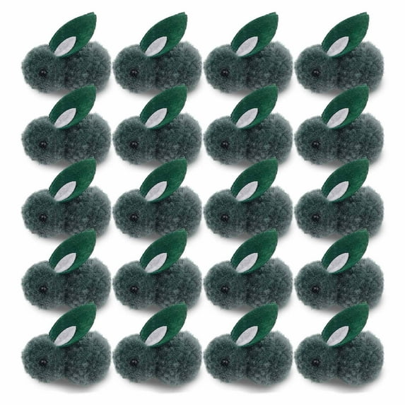 HuiXinOu Mini Easter Bunny Figurines 20-Piece Set Small Rabbit Doll Decor for Home Tabletop Party Gift Fillers