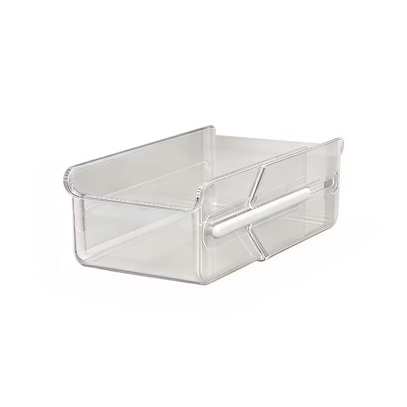 HuiXinOu Multi-Function Refrigerator Egg Tray, Transparent Double-Layer Drawer Style, Retractable Storage Organizer, Large Capacity for Freshness Preservation and Kitchen Organization