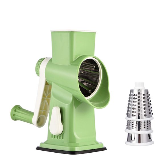 HuiXinOu Multi-Purpose Hand Crank Vegetable Cutter Roller Rotary Veggie Slicer Shredder Kitchen Tool for Food Prep Vegetable Cutting and Cooking Helper