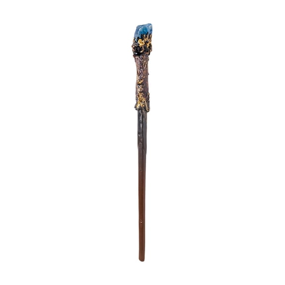HuiXinOu Natural Crystal Gemstone Wand, Decorative Fantasy Scepter Featuring Natural Unpolished Stone, Fairy Style Accessory and Photography Prop