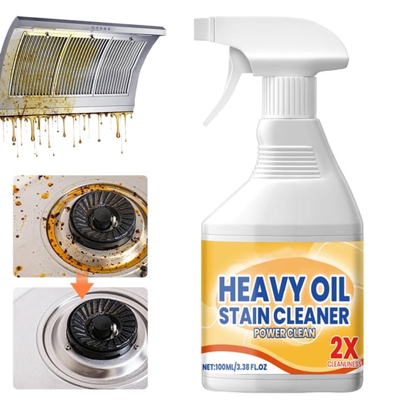 HuiXinOu Oil Stain Cleaner Degreaser, Powerful Kitchen Degreaser for Stovetop Oven Grill, Quick Dissolve Grease Cutter, All-Purpose Cleaner Spray, 4oz for Home Restaurant Use