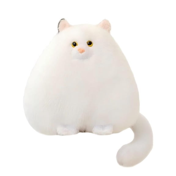 HuiXinOu Persian Cat Plush Stuffed Pillow Super Soft Stuffed Pillow Cute Kitty For Kids Therapeutic Cuddle Bedtime Sleep For Childrens Baby Kids Toddler Girls, White