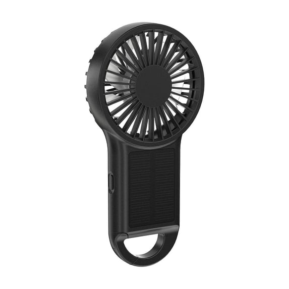 HuiXinOu Portable USB Rechargeable Fan Compact High Speed Design Solar Powered Outdoor Fan with LED Light Multi Use Portable Cooling Fan for Travel Outdoor Home