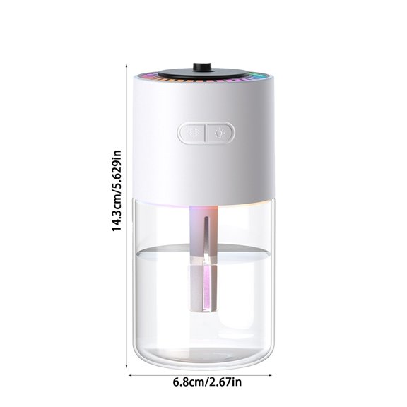 HuiXinOu Projection Humidifier with Rotating Flame and Starry Sky Effect, USB Portable Humidifier for Bedroom, Car, Office, Home Air Hydration and Mood Lighting