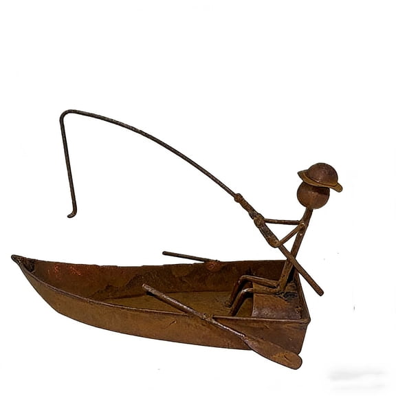 HuiXinOu Rusted Sailboat Flower Pot, Creative Nautical Design, Desktop Decorative Planter, Perfect for Small Plants and Home, Office Tabletop Decoration