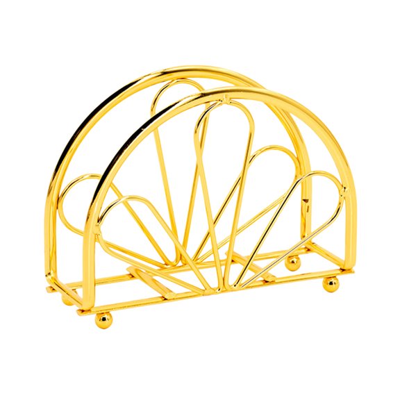 HuiXinOu Semicircular Creative Tissue Box Holder Simple Elegant Vertical Paper Clip Holder High-End Napkin Rack for Kitchen Dining Room and Desktop Organization