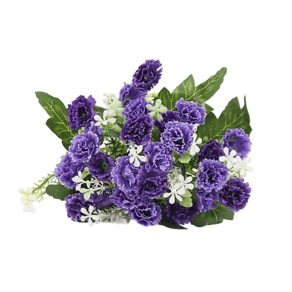 HuiXinOu Simulated Soap Carnation Flowers, Artificial Everlasting Dried Flower Bouquet, Realistic Floral Arrangement for Home Wedding Table Centerpiece