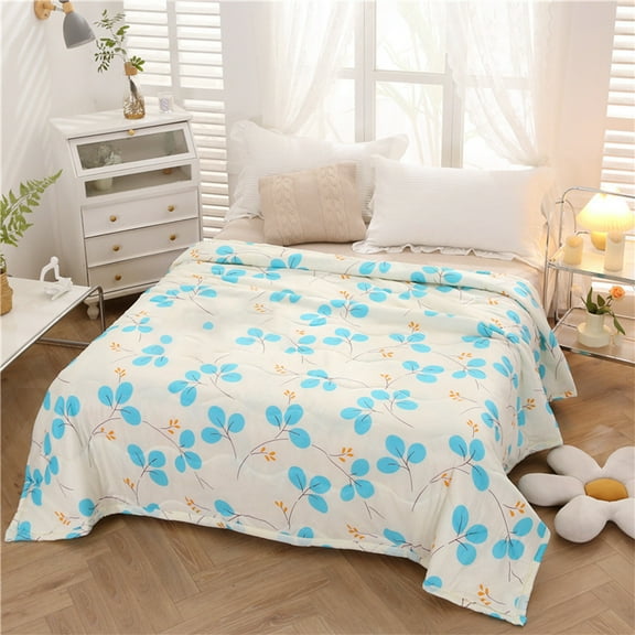 HuiXinOu Skin-friendly Plain Printed Washed Cotton Summer Quilt Ventilation Quilt