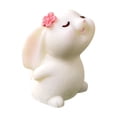 thumbnail image 1 of HuiXinOu Small Easter Bunny Resin Figurine, Miniature Tabletop Ornament for Home Office Decor, Holiday Spring Decoration, 1 of 6