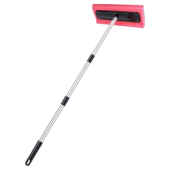 HuiXinOu Snow Roof Rake with Telescoping Pole and Foam Head, Lightweight Roof Snow Removal Tool for Safe Cleaning from Ground, Durable Scraper for Home