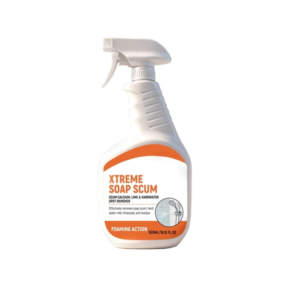 HuiXinOu Soap Scum Remover 16.9 fl oz Gentle Formula Fast Dissolves Soap Scum Water Spots For Bathroom Hard Surfaces Cleaning And Decontamination