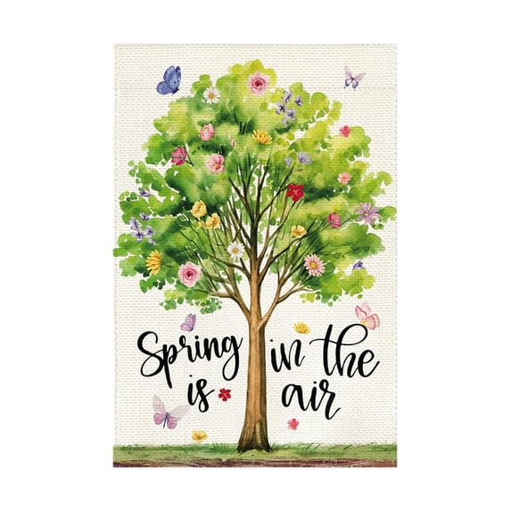 HuiXinOu Spring Garden Flag, Double Sided Outdoor Welcome Flag with Floral Design, for Yard Patio Front Door Holiday Decoration