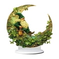 thumbnail image 1 of HuiXinOu St. Patrick's Day Decor Green Four Leaf Clover Acrylic Flat Ornament for Home Office Table Shelf Party Holiday Spring Decoration, 1 of 9