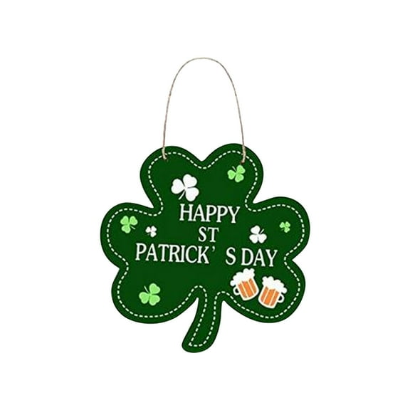 HuiXinOu St Patrick's Day Door Hanging Decoration A Shape Welcome Sign for Front Door Indoor Outdoor Patio Home Party Irish Holiday Decor