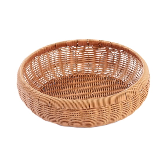 HuiXinOu Storage Basket, Plastic Wicker Laundry Basket with Handles, Foldable Organizer for Bedroom Living Room Blankets Toys Clothes