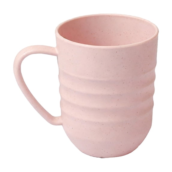 HuiXinOu Striped Ceramic Mug with Handle, 350ml Insulated Coffee Cup for Hot & Cold Drinks, Dishwasher Safe, Home Office Use, Beige Gray Tan