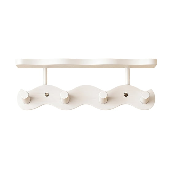 HuiXinOu Wall Mounted Hook Rack with 4 Hooks, Rustproof Bathroom and Kitchen Organizer, for Towels Coats Hats and Tools