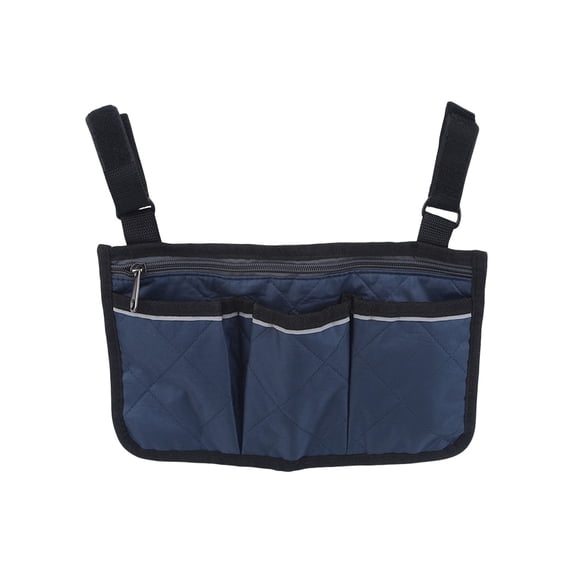 HuiXinOu Wheelchair Side Storage Bag, Armrest Accessories Pouch with Multiple Pockets for Power Wheelchairs, Walkers, Rollators, Seniors